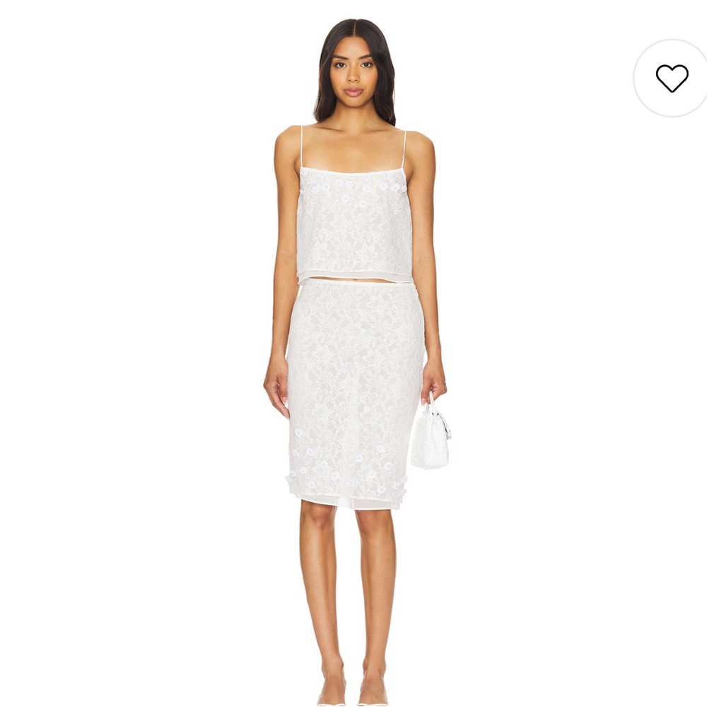 Majorelle heather tank and midi skirt